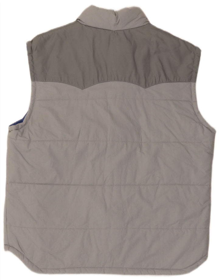 Chaleco acolchado vintage para hombre IT 54 2XL Bloque de color gris