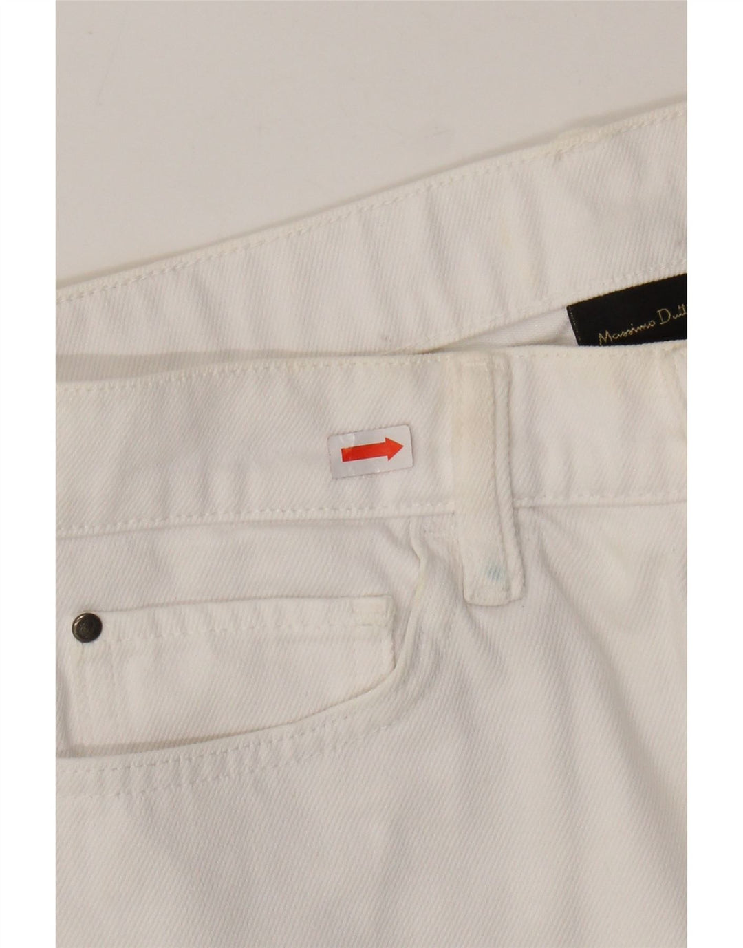 Massimo Dutti Pantalones Casuales Mujer EU 36 Small W26 L27 Blanco Algodón