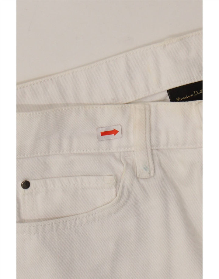 Massimo Dutti Pantalones Casuales Mujer EU 36 Small W26 L27 Blanco Algodón