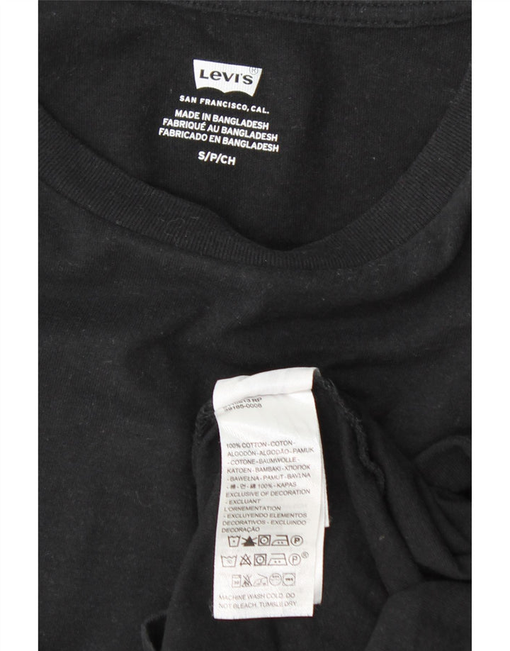 Levi's Camiseta extragrande para mujer UK 10 Small Black Cotton