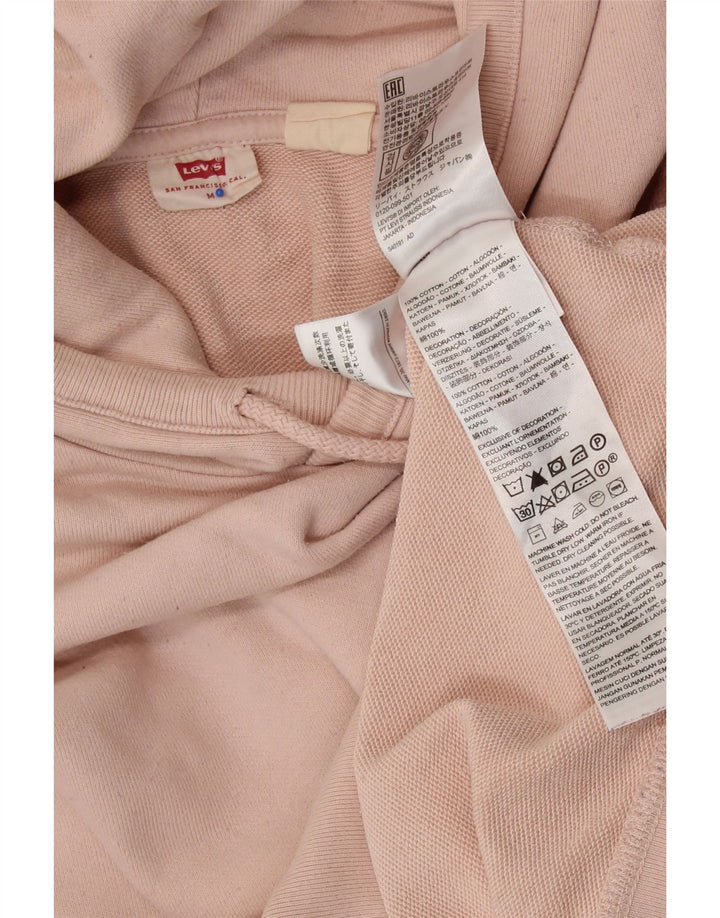 LEVI'S Jersey con capucha extragrande para mujer UK 14 Algodón rosa medio