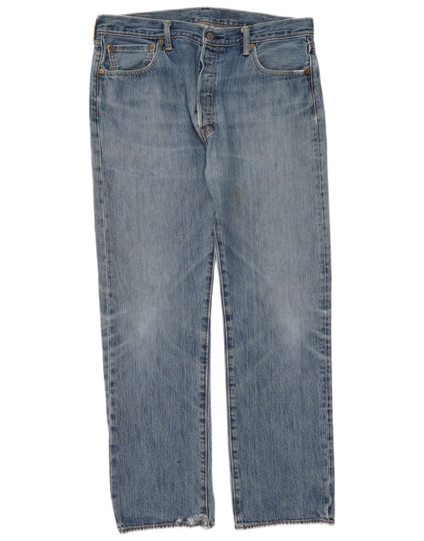 Levi's Hombre 501 Vaqueros Rectos W36 L32 Algodón Azul