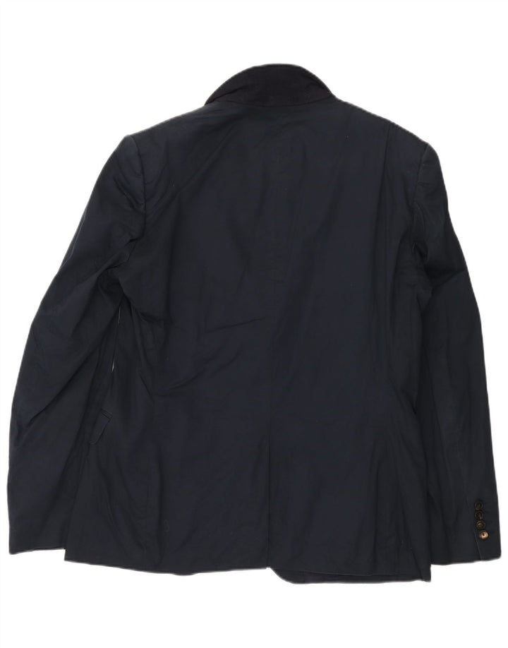Reiss Chaqueta tipo blazer de 2 botones para hombre UK 42 XL Algodón azul marino