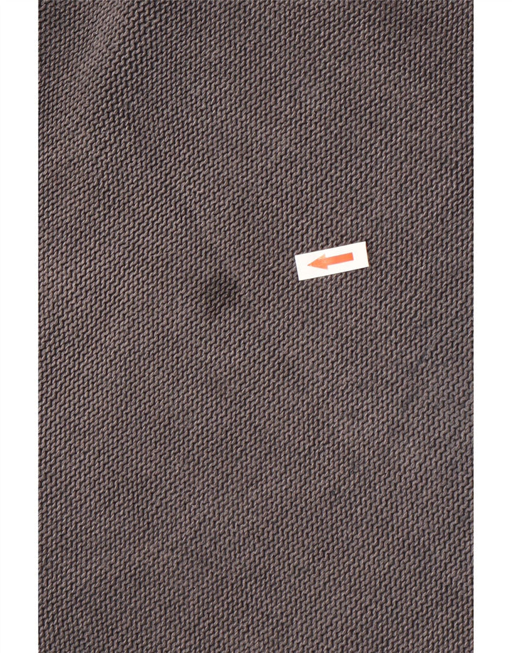 WEIRD FISH Sudadera con cuello con cremallera para hombre, jersey pequeño de algodón gris con bloques de color