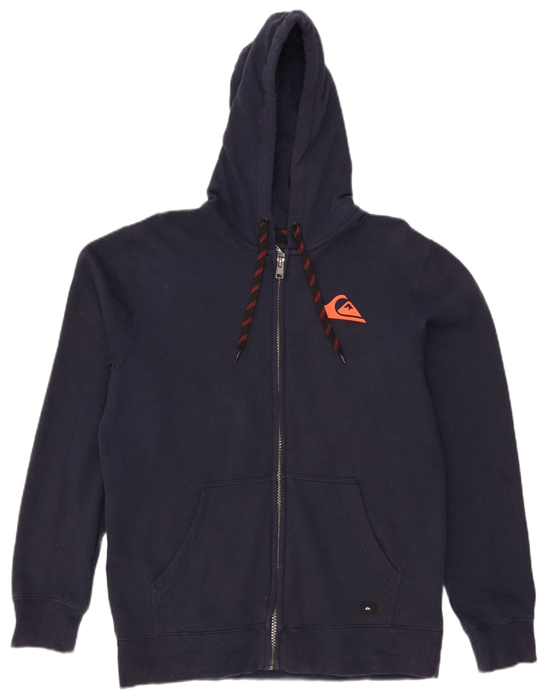 QUIKSILVER Sudadera con capucha y cremallera para hombre, talla grande, algodón azul marino