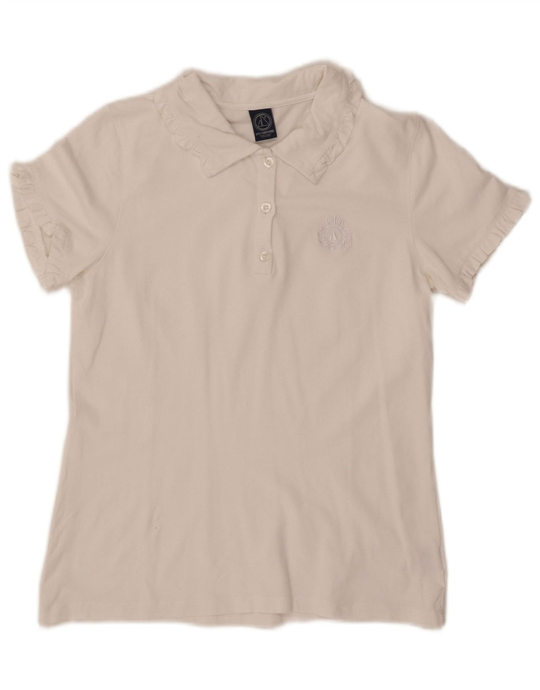 IVY OXFORD Polo para mujer UK 12 Algodón blanco mediano