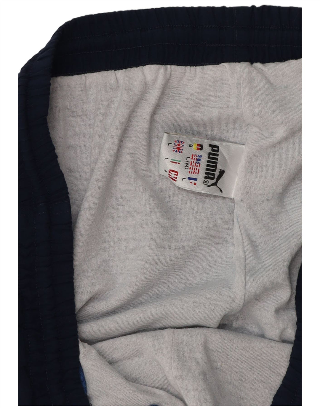 PUMA Pantalones de chándal para hombre Joggers Large Azul marino Colorblock