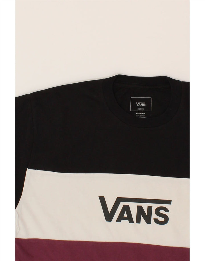 VANS Mens Graphic T-Shirt Top Medium Black Colourblock Cotton Vintage Vans and Second-Hand Vans from Messina Hembry 