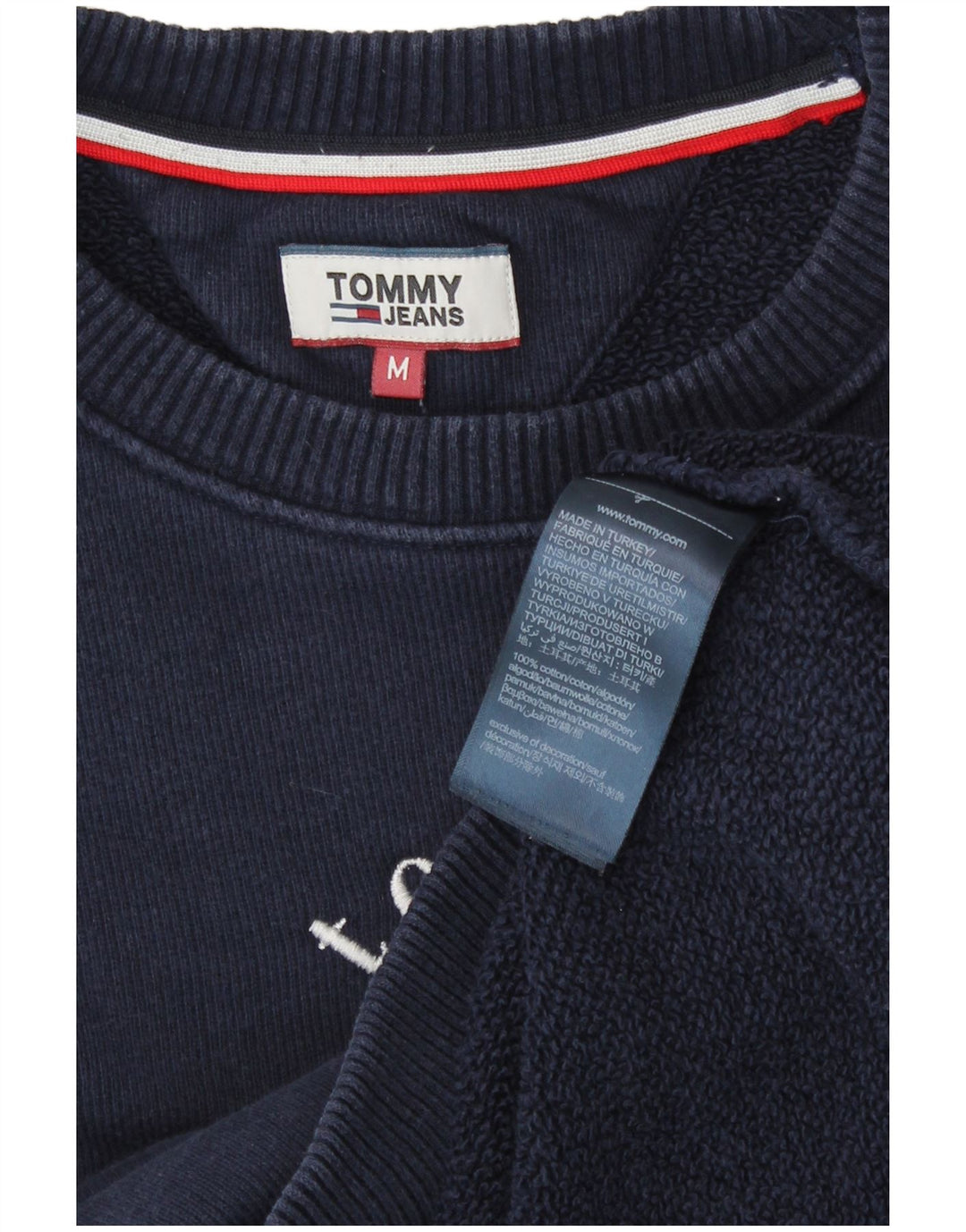 Tommy Hilfiger Sudadera gráfica para mujer Jumper UK 14 Medium Azul marino