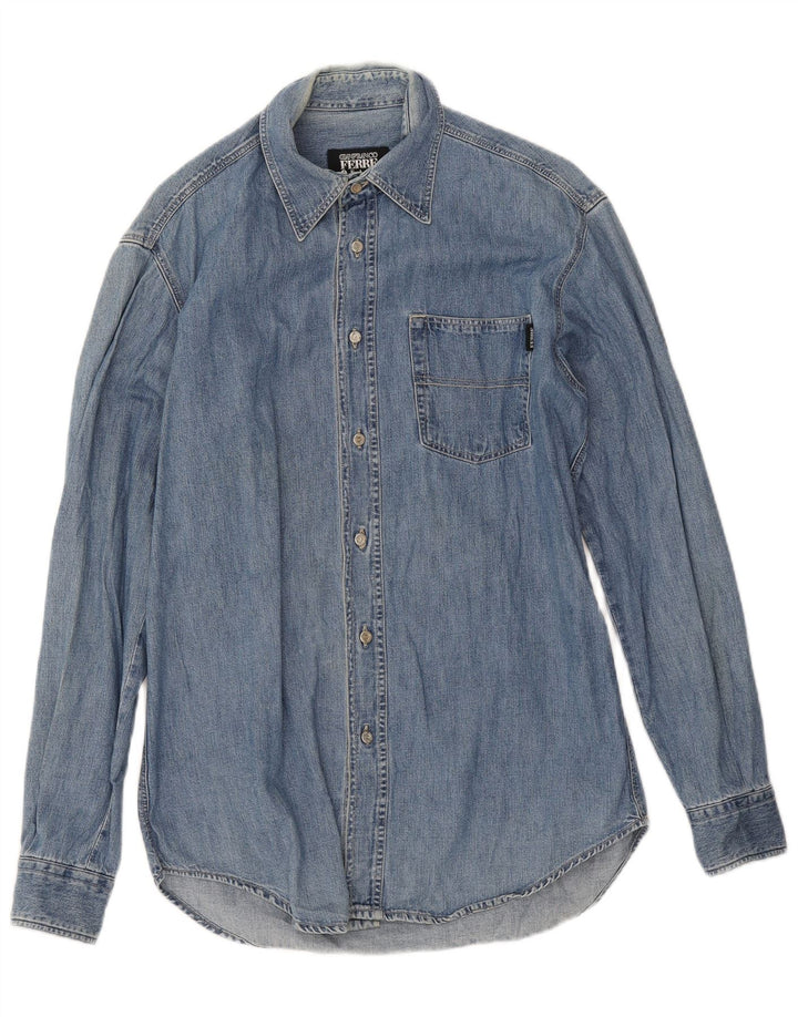 Camisa Vaquera Gianfranco Ferre Hombre Azul Pequeño