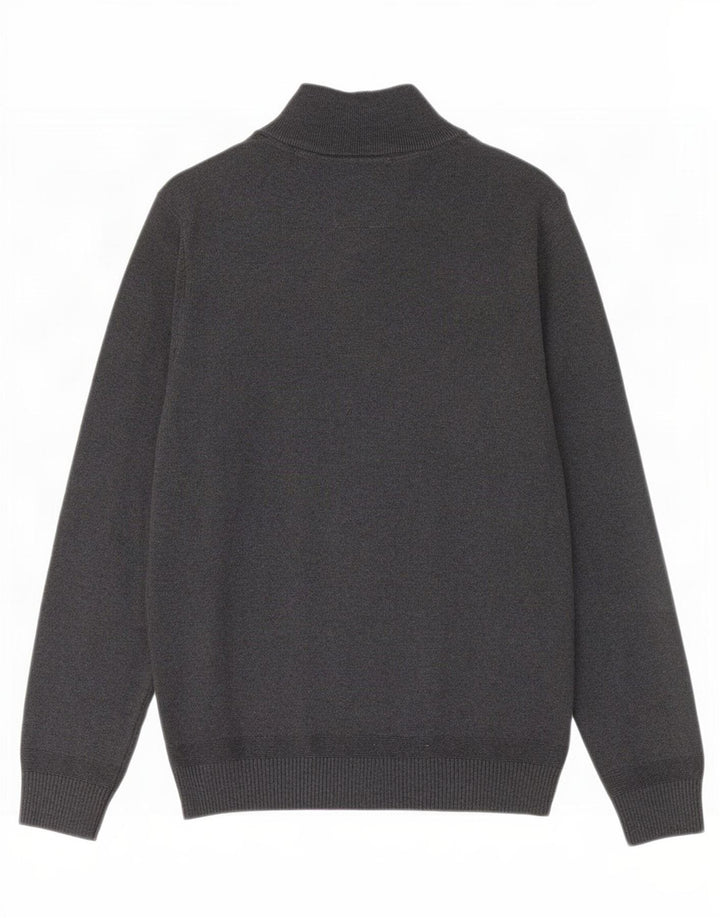 Jersey para hombre con cuello y cremallera de Fat Face XS Algodón gris