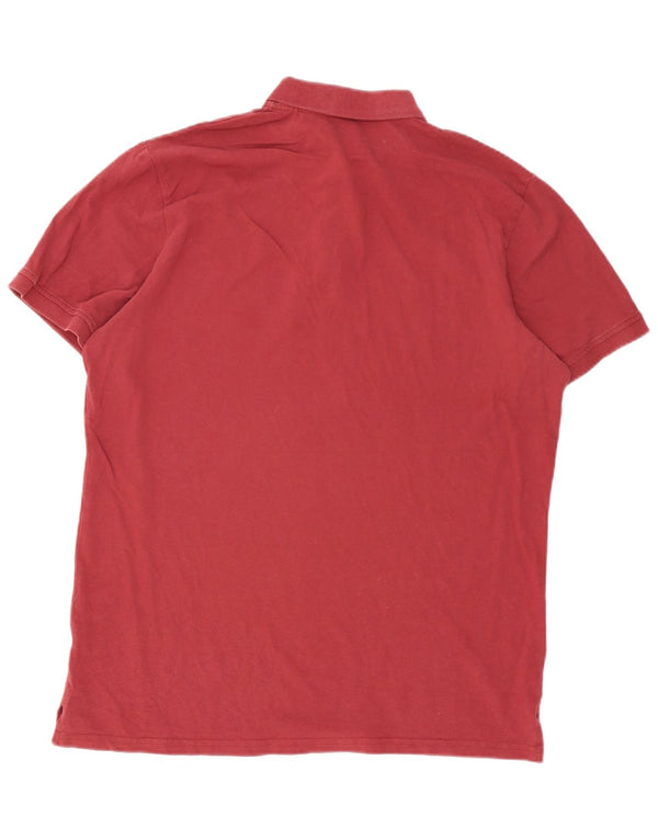 Polo para hombre Mountain Warehouse XL Algodón burdeos