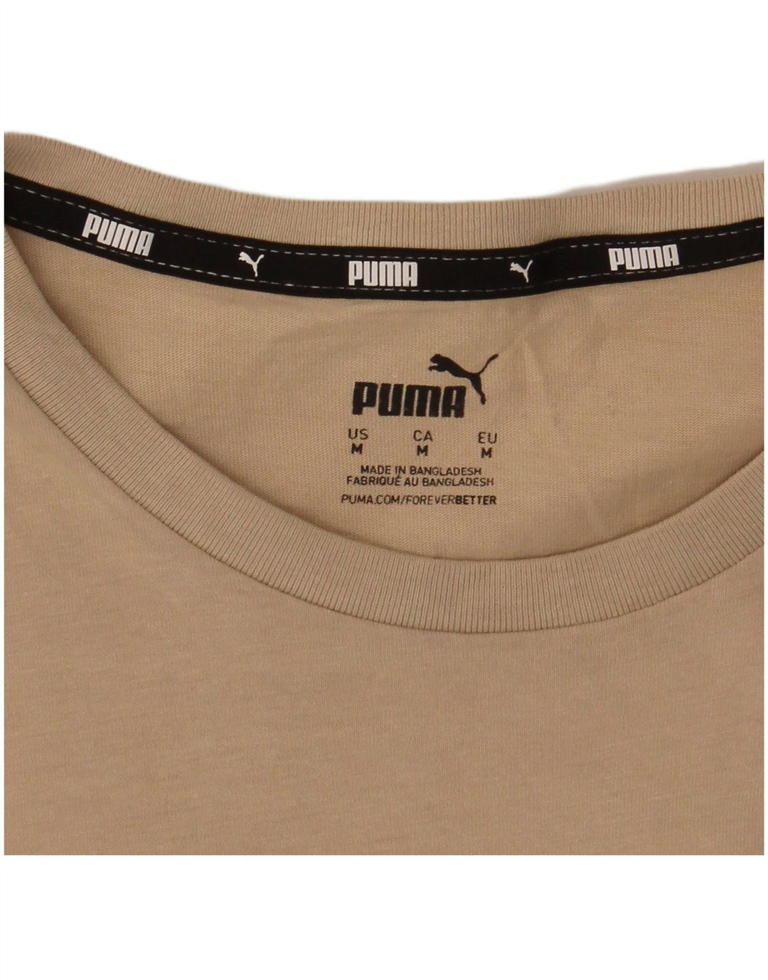 Puma Mujer Camiseta Gráfica Top UK 14 Medium Beige