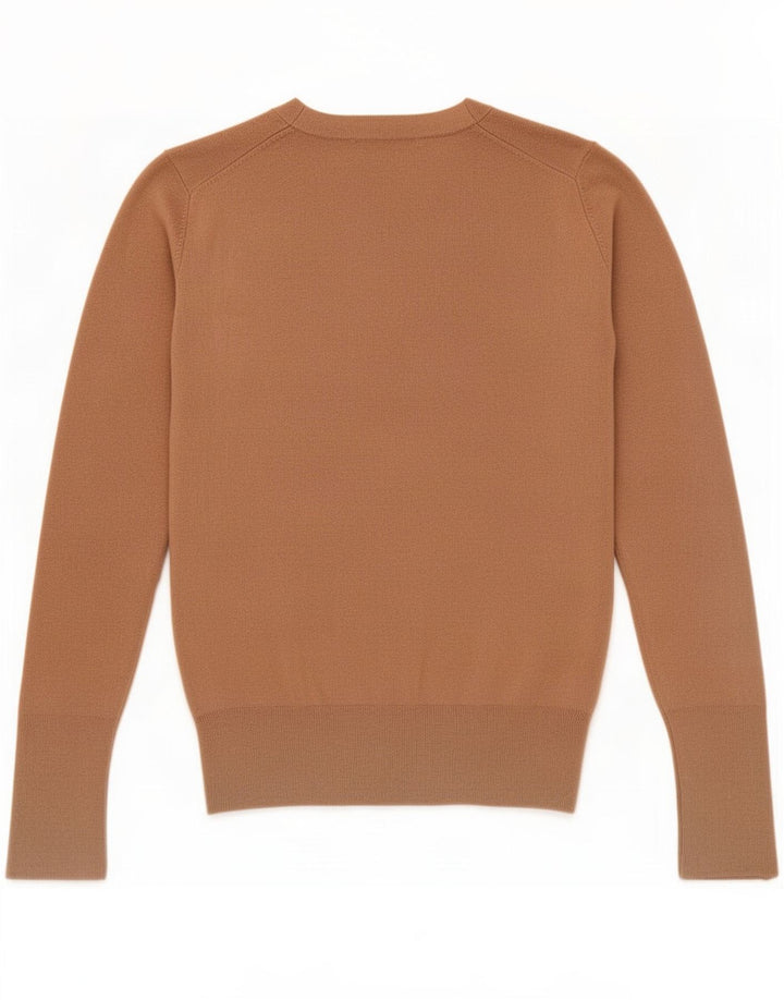 Zara Mujer Regular Fit Jersey Jersey UK 8 Small Marrón