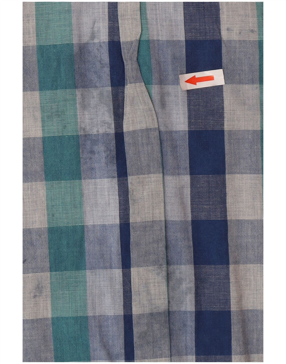 Ben Sherman Camisa de manga corta para hombre de algodón a cuadros azul grande
