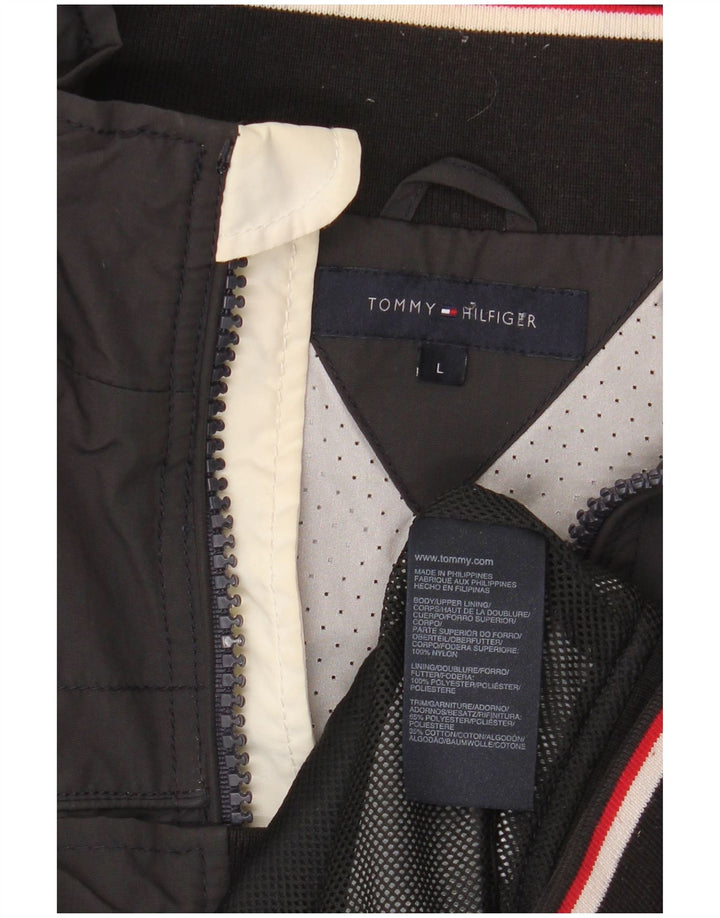 Tommy Hilfiger Chaqueta Bomber para Hombre UK 40 Grande Nylon Gris