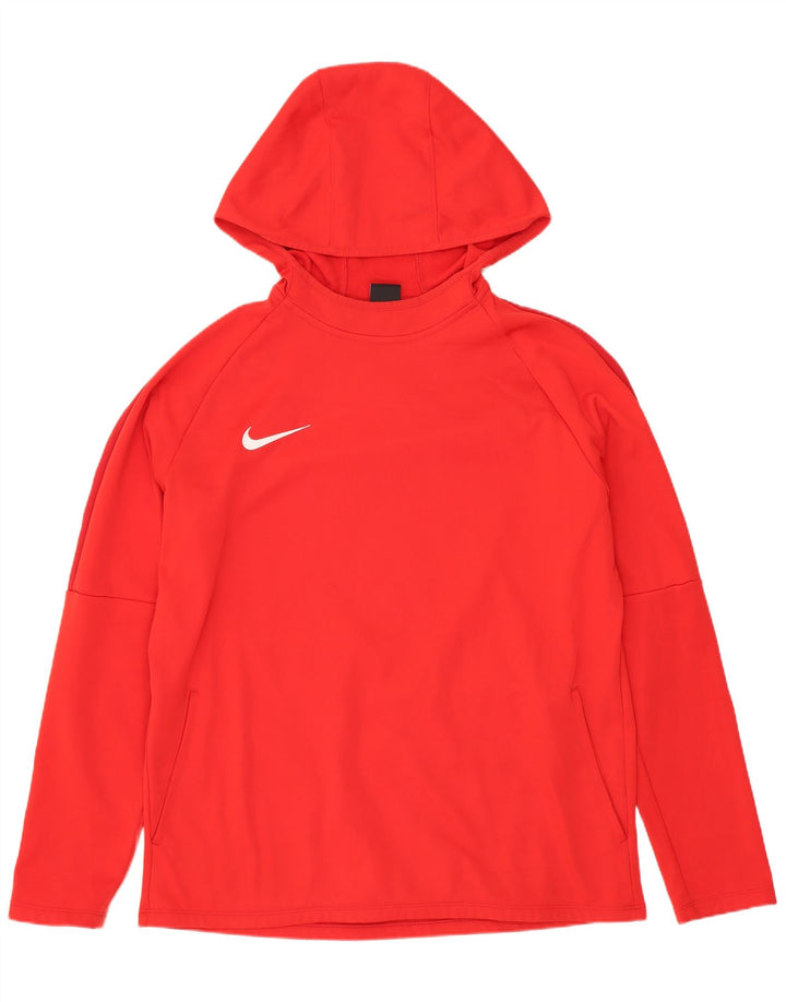 NIKE Sudadera con capucha Dri Fit Graphic para hombre, talla grande, poliéster rojo