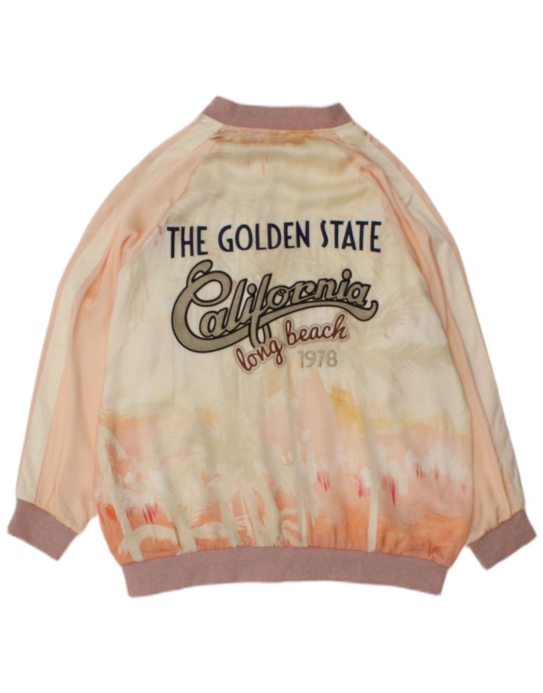 Zara Mujer Chaqueta Bomber Estampada UK 10 Small Multicolor Tie Dye