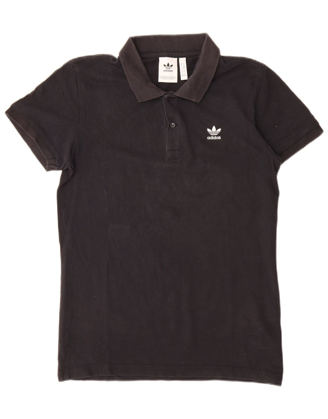 Polo Adidas Hombre Algodón Negro Mediano