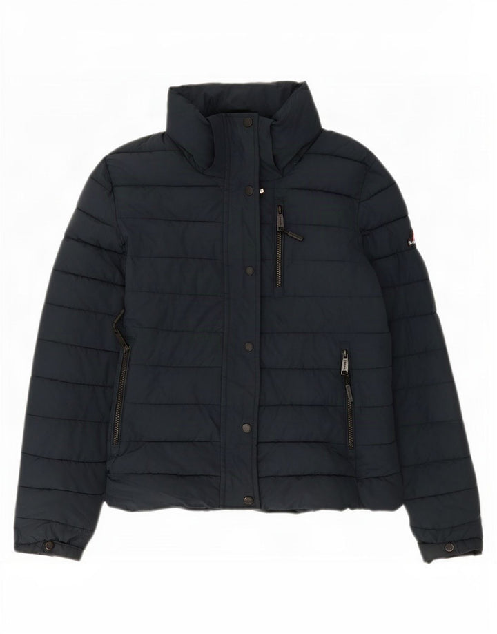 Superdry Chaqueta Acolchada Mujer UK 40 Small Poliéster Azul Marino