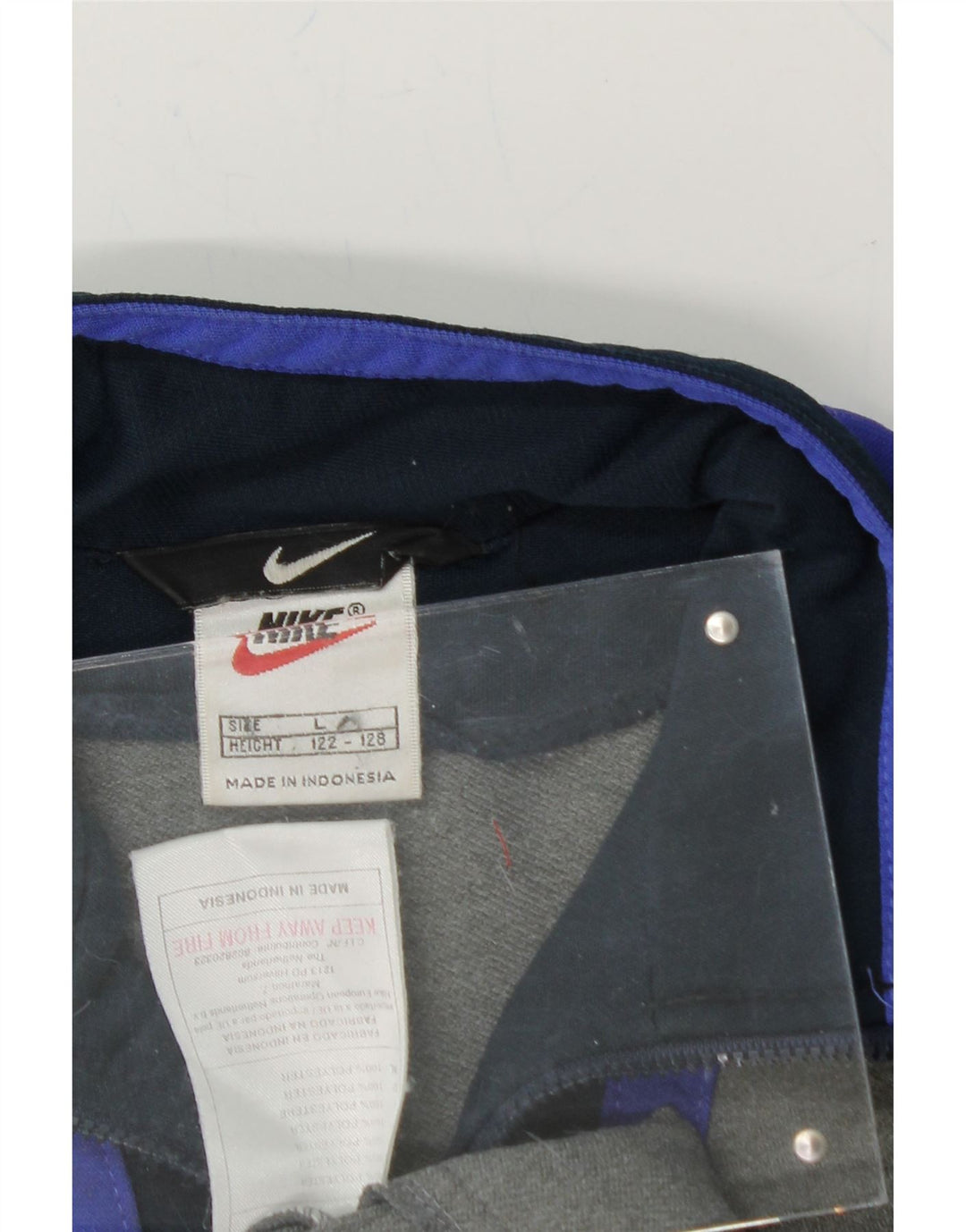 NIKE Boys Tracksuit Top Jacket 12-13 Years Large Grey Colourblock Vintage Nike and Second-Hand Nike from Messina Hembry 