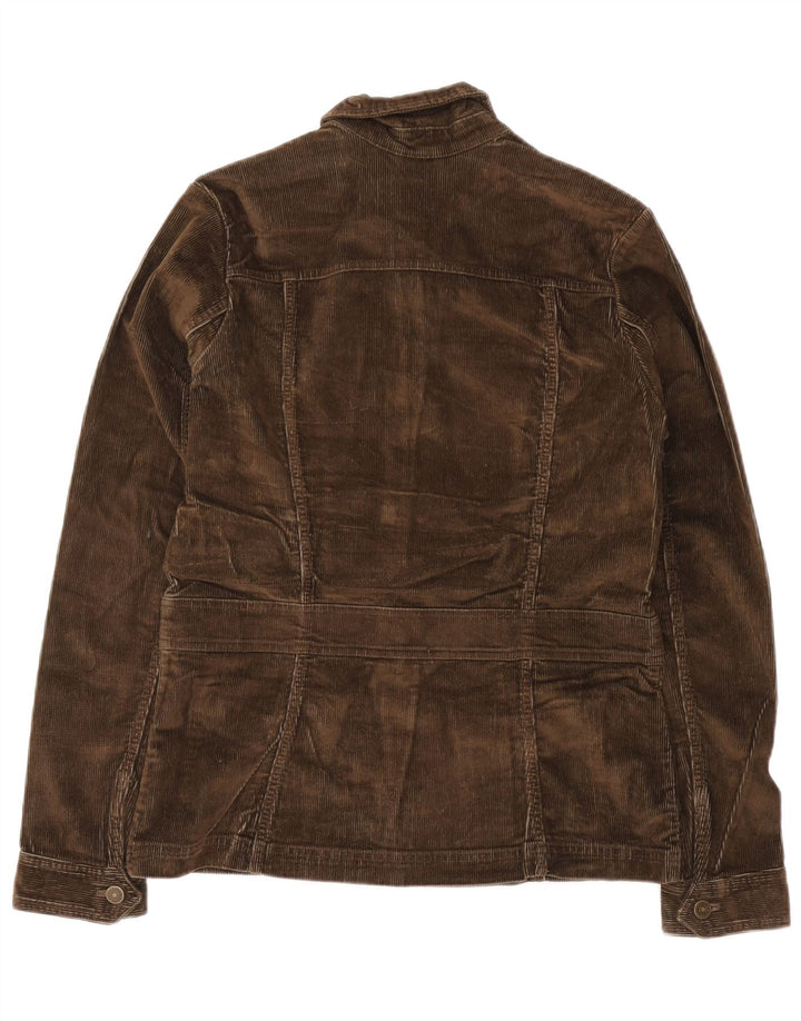 Eddie Bauer Chaqueta alta de pana para mujer Reino Unido 14 Algodón marrón medio