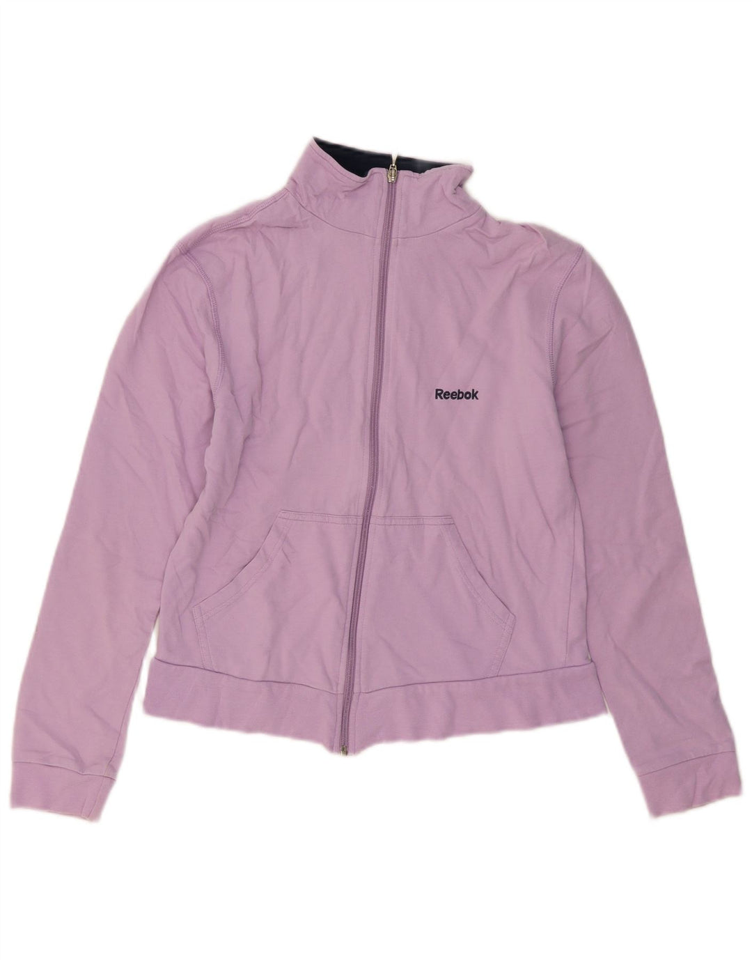 REEBOK Chaqueta de chándal para mujer Reino Unido 14 Grande Algodón morado