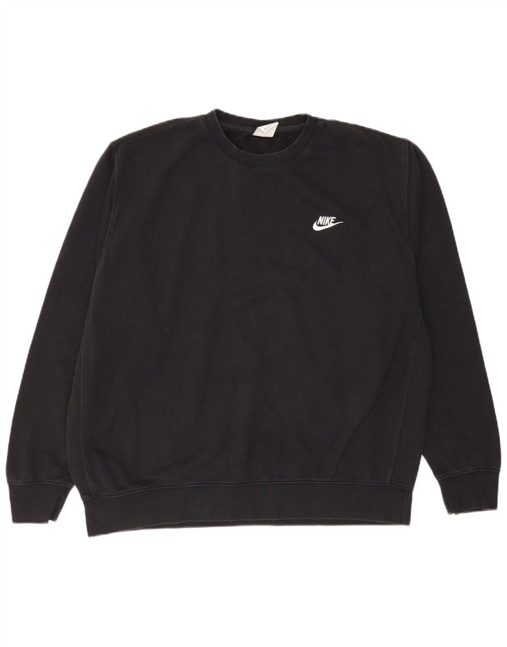 NIKE Hombre Sudadera Jumper XL Negro Algodón