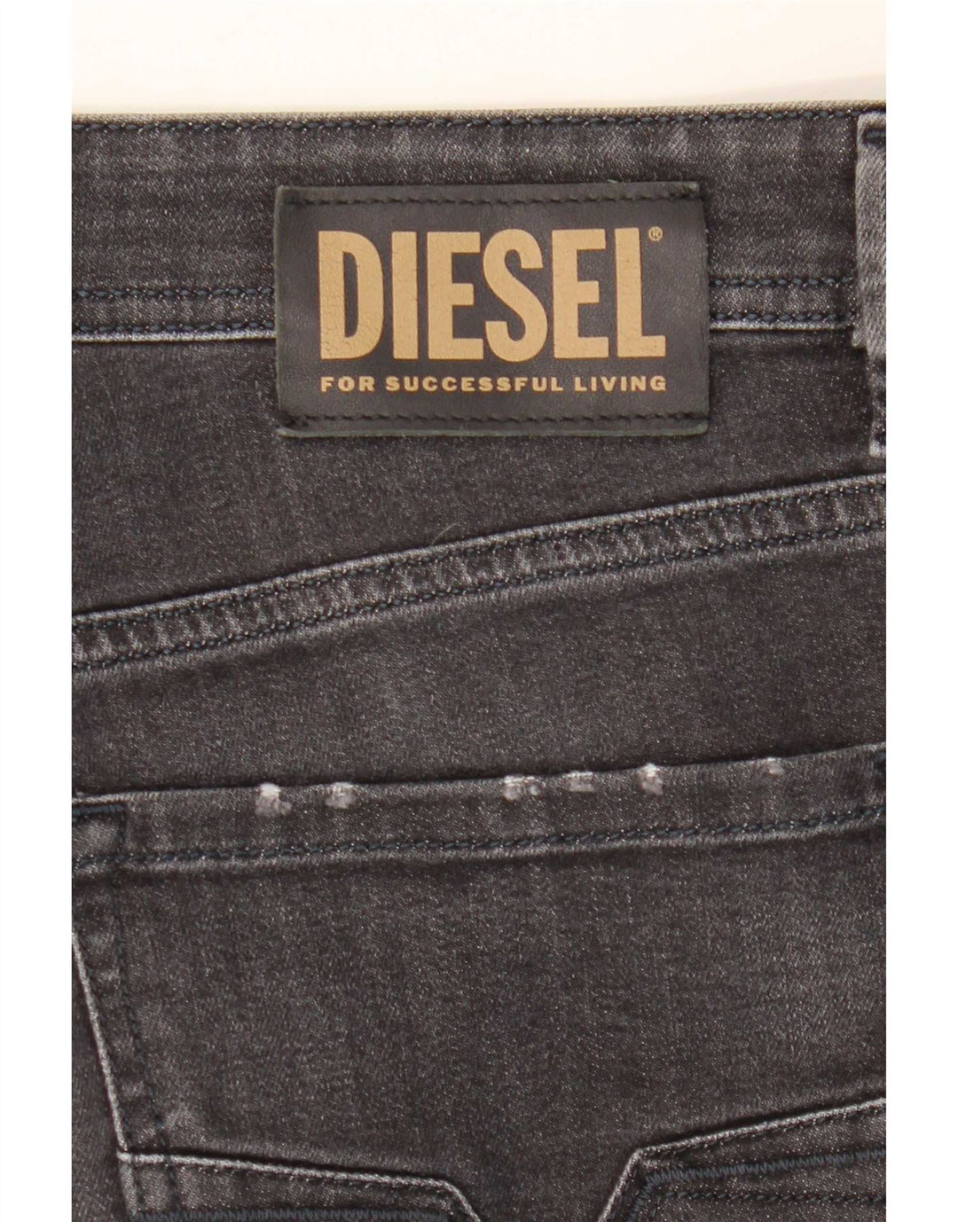 Diesel Hombre Larkee Regular Jeans Rectos W38 L32 Algodón Gris