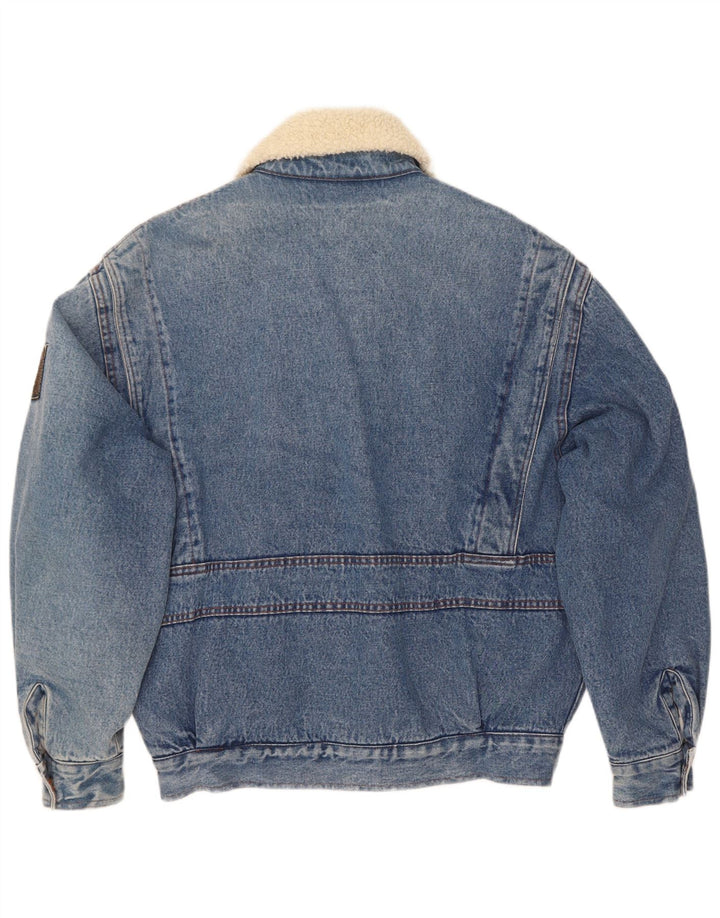 Mash Chaqueta de aviador de vuelo Sherpa Denim para hombre IT 48/50 Azul mediano