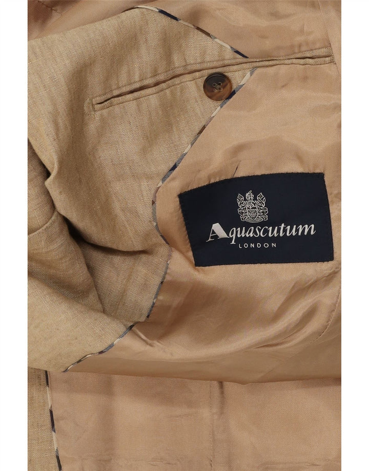 Aquascutum Chaqueta tipo blazer de 2 botones para hombre UK 36 Small Brown