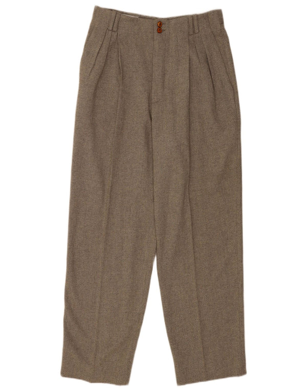 Vintage hombres pegged traje pantalones IT 46 Pequeño W28 L28 Lana Gris