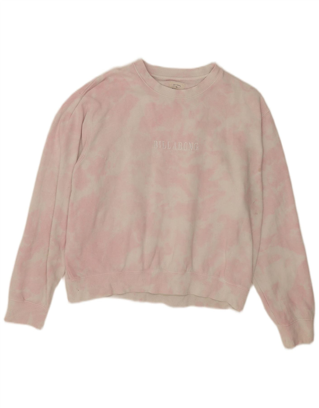 Billabong Sudadera gráfica para mujer Jumper UK 40 Medium Pink Tie Dye
