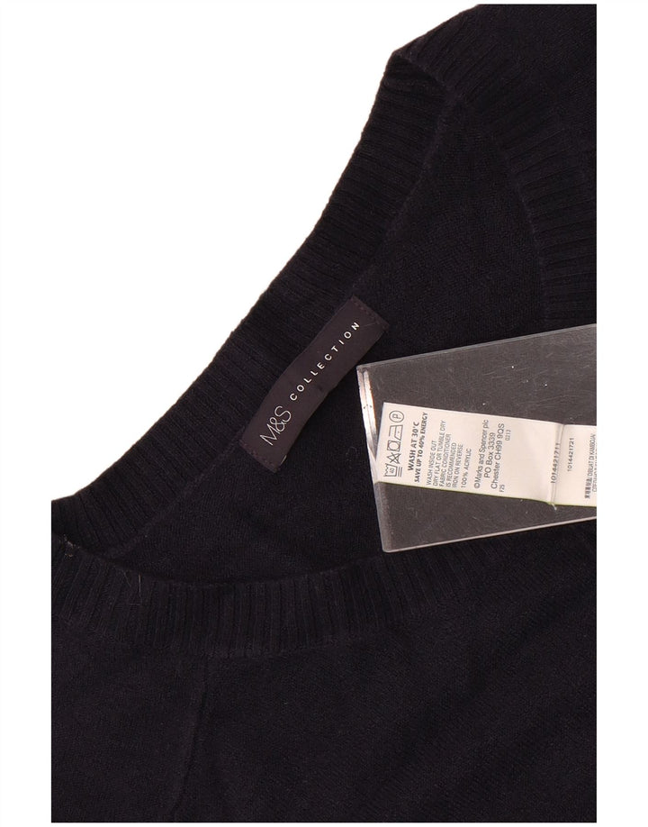 Marks & Spencer suéter con cuello barco para mujer, talla 40, talla M, azul marino