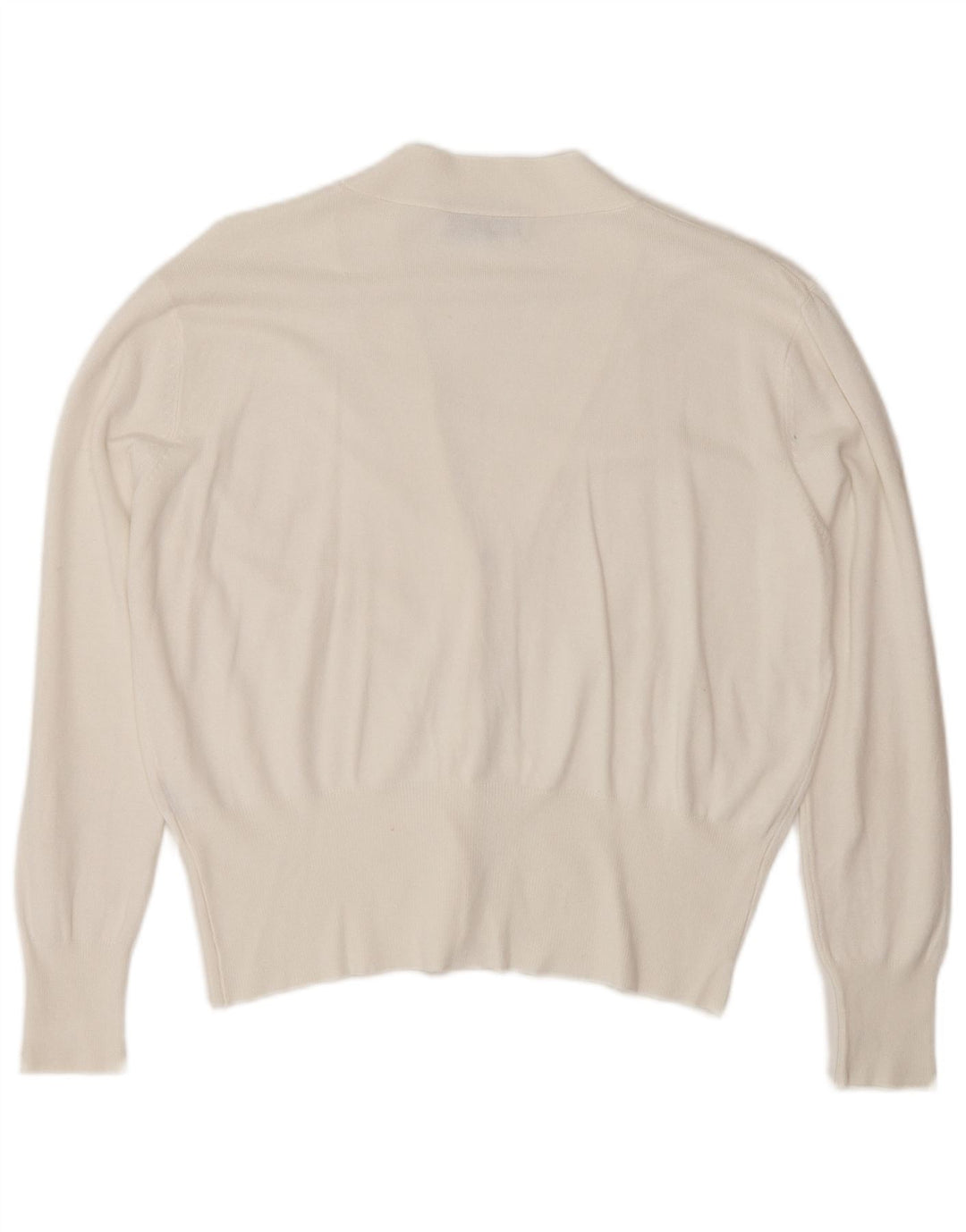 Zara Mujer Cárdigan Suéter UK 44 Medio Blanco