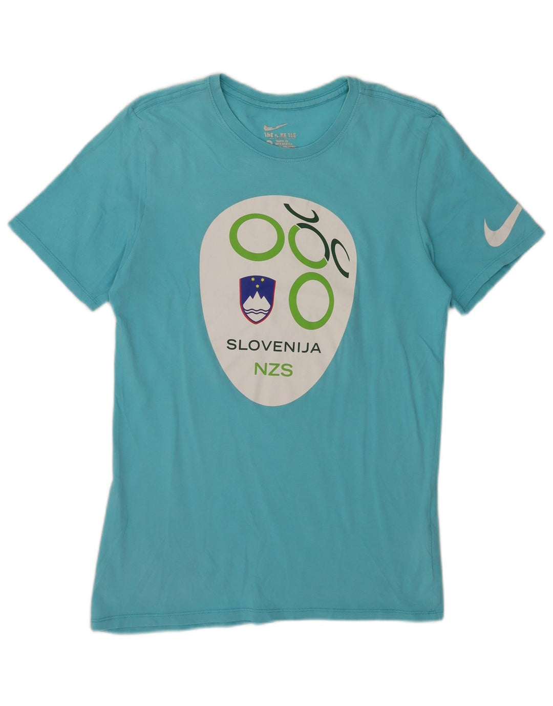 Camiseta Nike de corte atlético con gráfico para hombre, parte superior de algodón azul medio