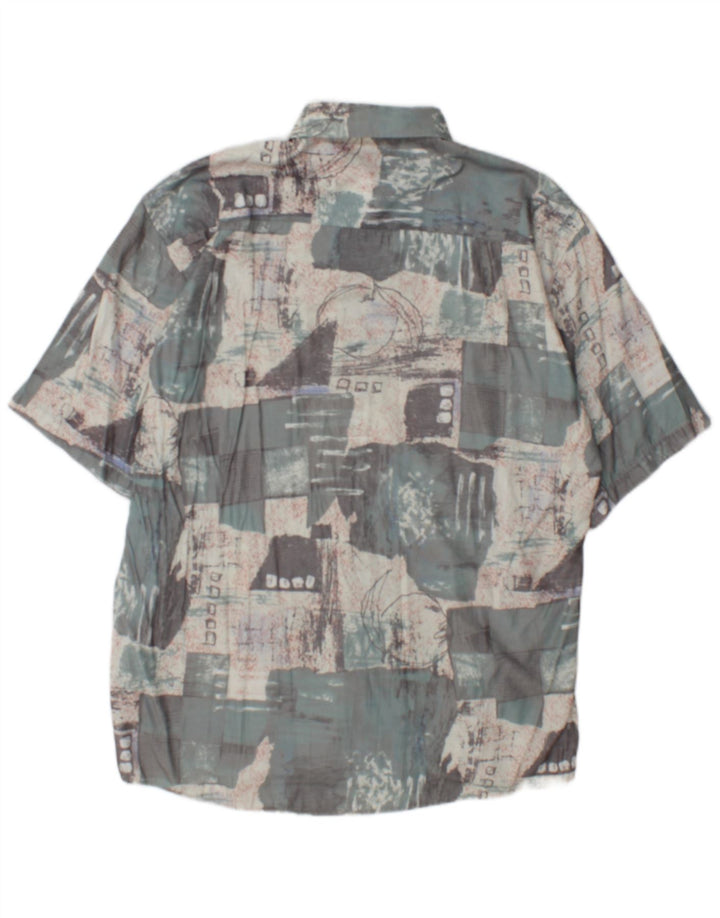 Camisa de manga corta para hombre Casa Moda Large Patchwork multicolor