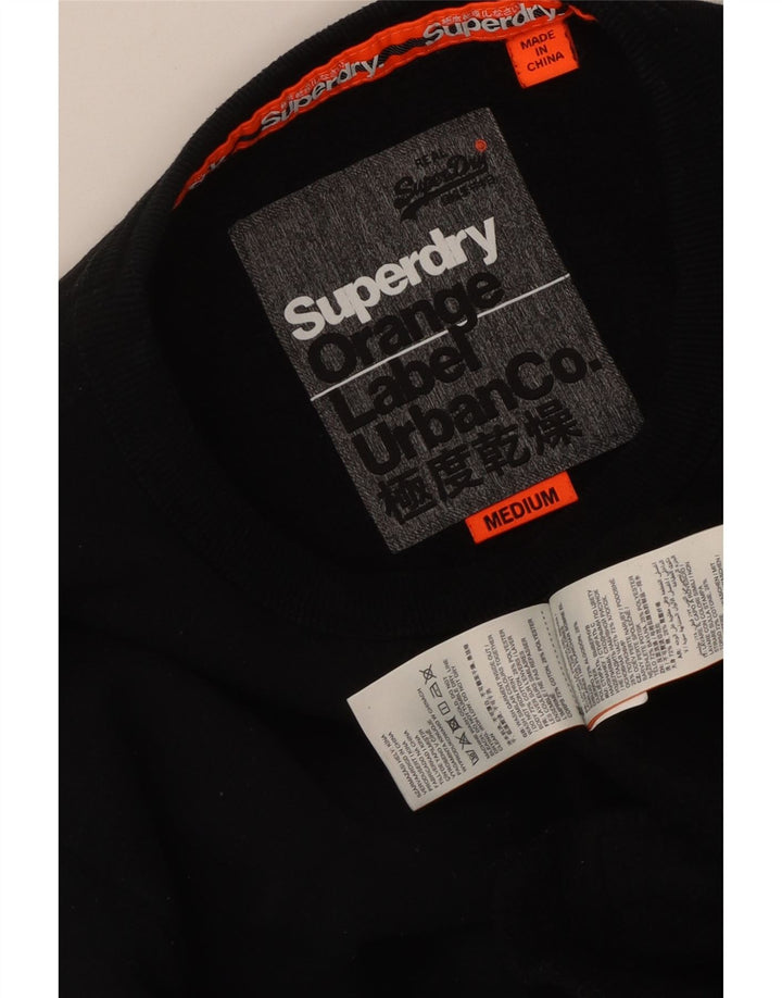 Superdry Hombre Sudadera Jumper Medium Negro Algodón