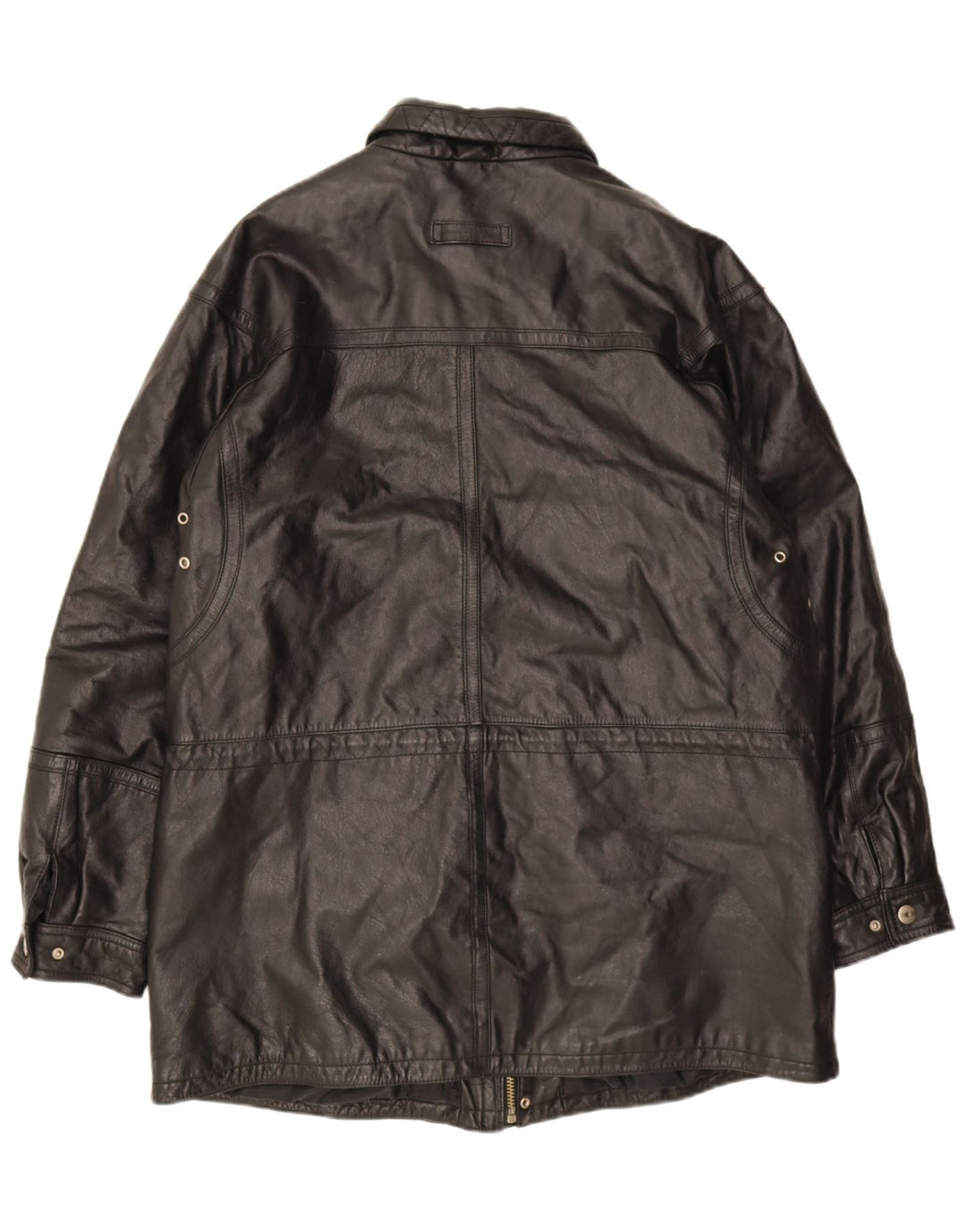 M. Flues Chaqueta de cuero para hombre UK 40 Large Black