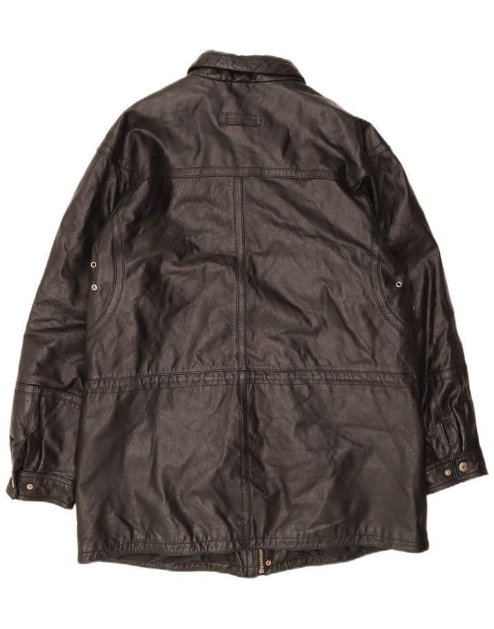 M. Flues Chaqueta de cuero para hombre UK 40 Large Black