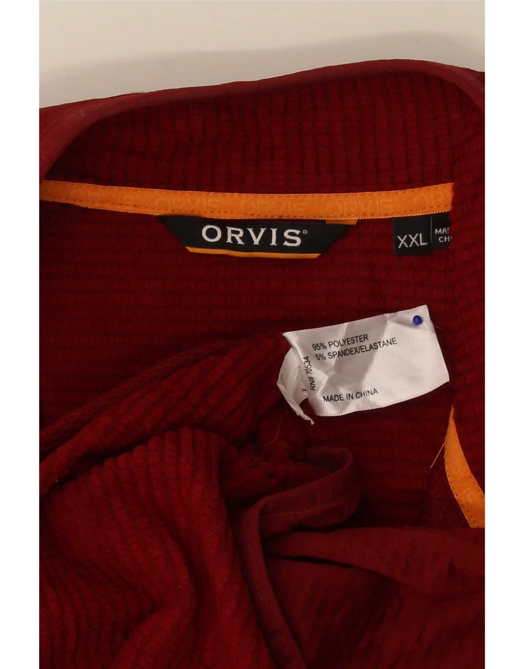 Orvis Chaqueta de chándal para hombre 2XL Poliéster burdeos