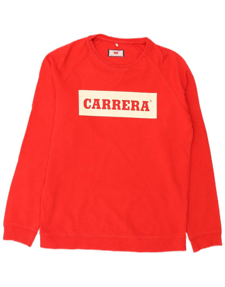Carrera Hombre Gráfico Regular Fit Sudadera Jumper Medio Algodón Rojo