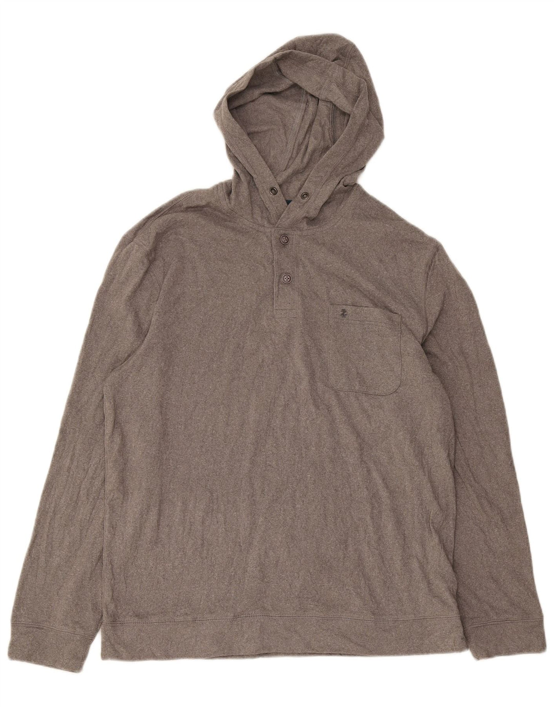 IZOD - Sudadera con capucha para hombre, diseño de agua salada, poliéster gris grande
