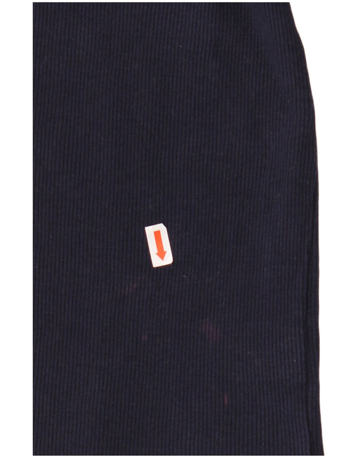 RALPH LAUREN Top para mujer manga 3/4 UK 40 XL Algodón azul marino con bloques de color