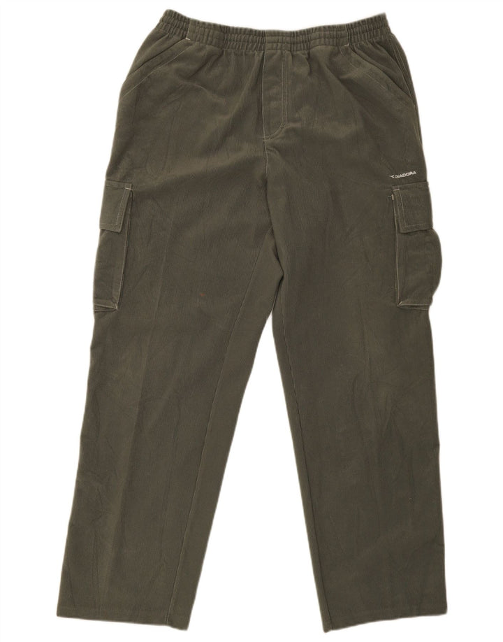 Diadora Pantalones de chándal cargo para hombre UK 42 Large Caqui Poliéster