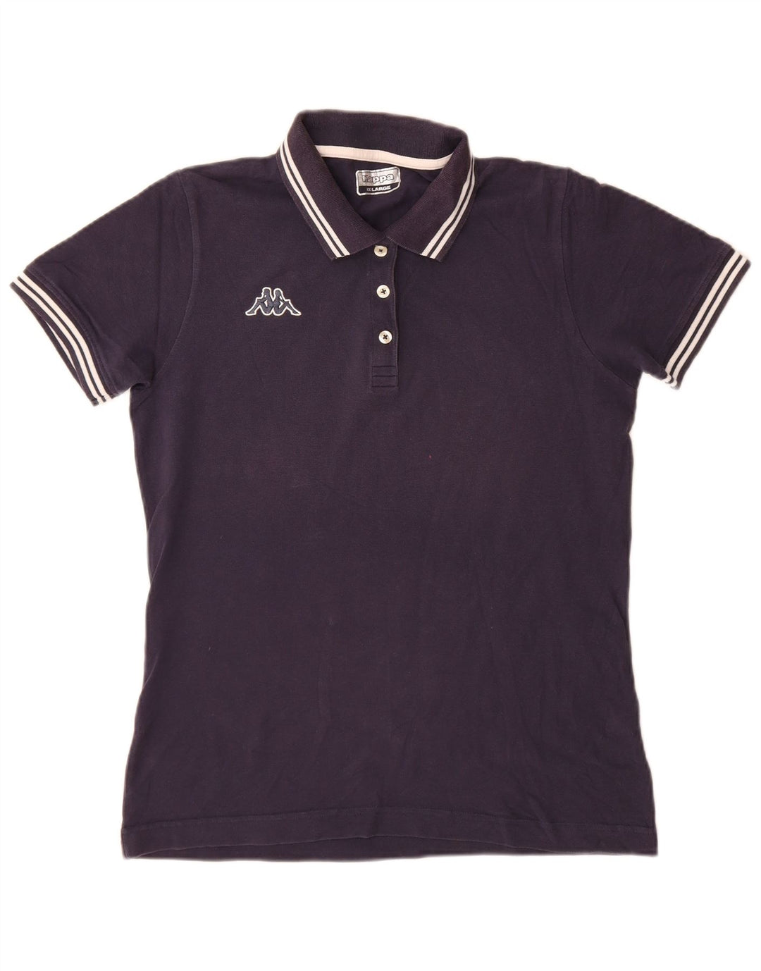 Kappa Polo Slim para Mujer 2XL Azul Marino Rayas