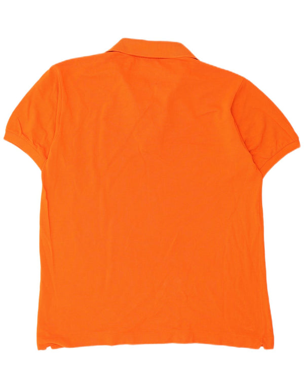 Polo Lacoste para hombre talla 4 mediano algodón naranja