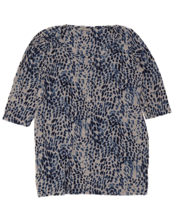 Marks & Spencer Top para mujer manga 3/4 UK 46 Estampado animal azul grande
