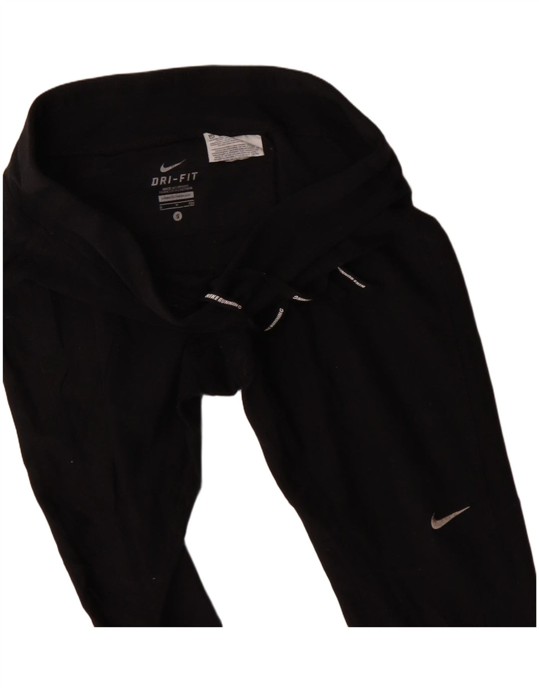 Nike Mujer Dri Fit Chándal Pantalones UK 10 Pequeño Poliéster Negro