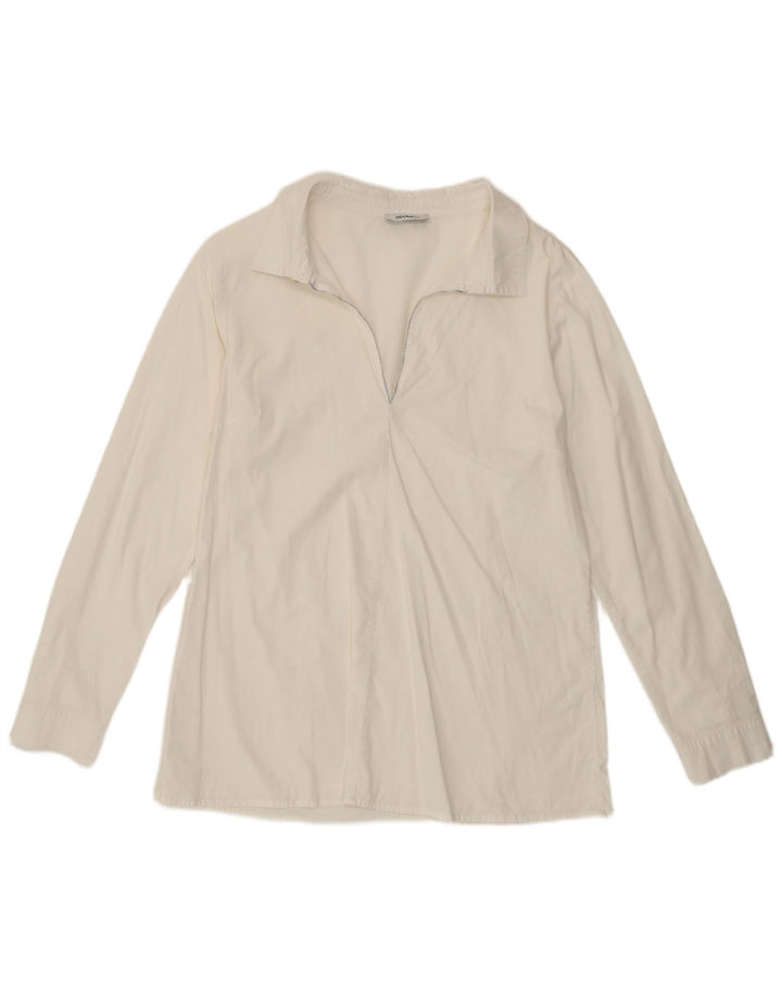 Max & Co. Camisa tipo pulóver para mujer, Reino Unido 42, tamaño mediano, blanco
